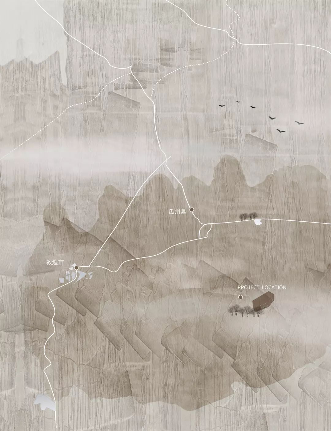 榆林窟职工阅读室 | 山地形空间与本土材料的巧妙融合-12