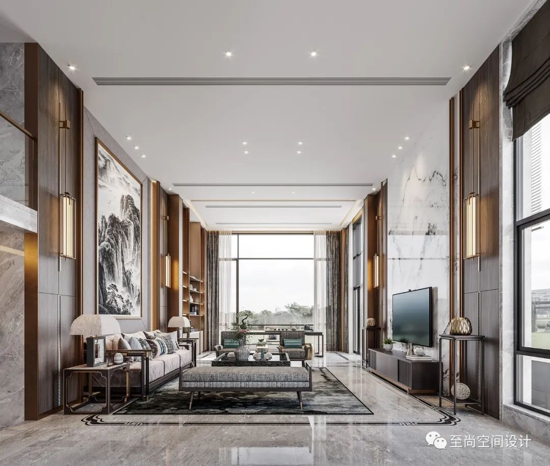 新中式风格丰泰华园别墅设计,诠释东方意境之美-7