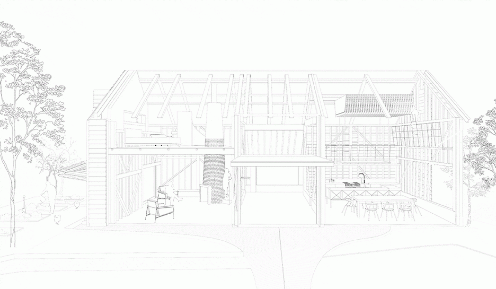 谷仓改造的工业风大宅-19