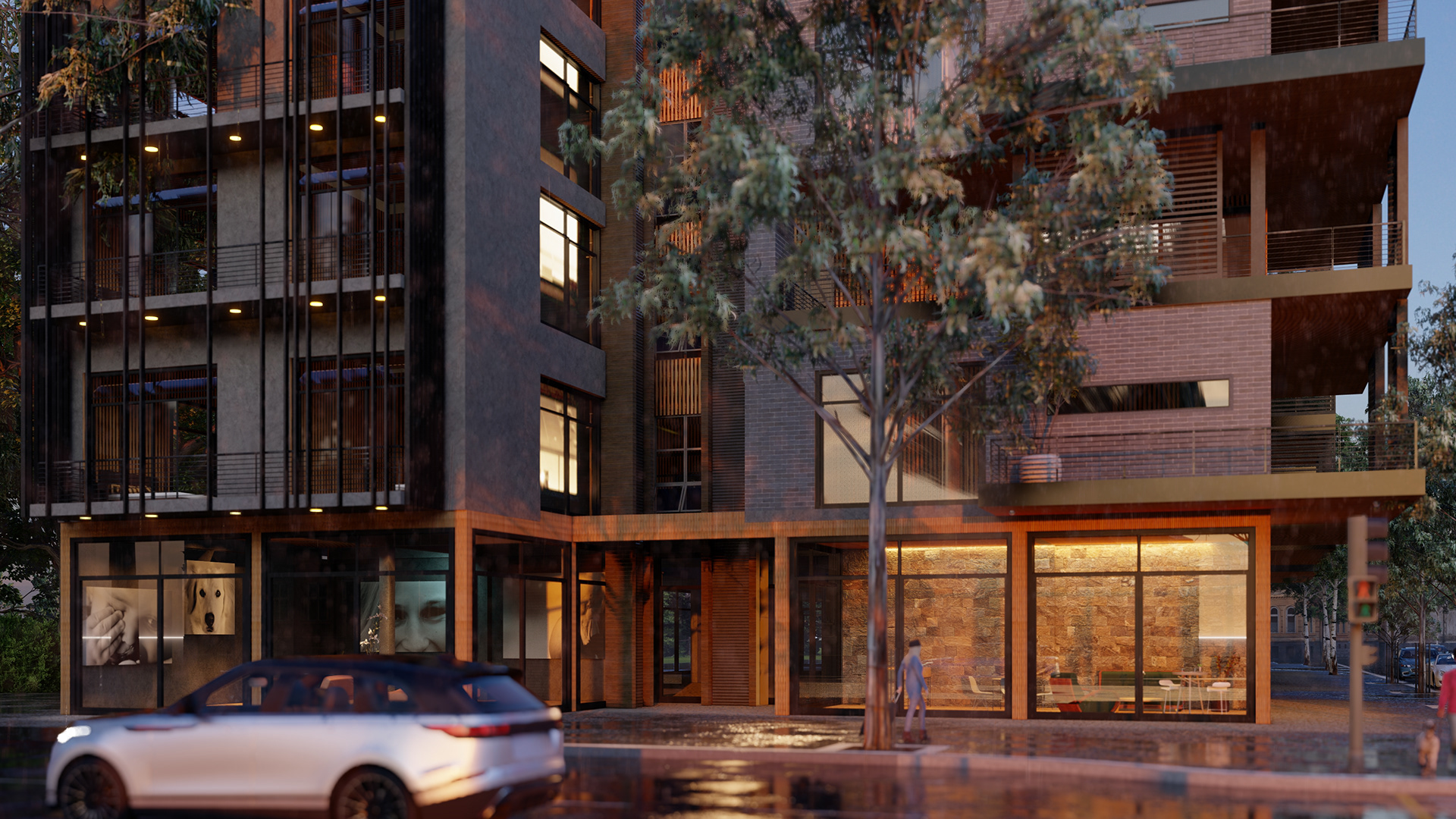 公寓楼·可视化（效果图）

注：VISUALIZATION常见在建筑领域表示把建筑设计以可视化形式呈现出的效果图，如果此语境并非建筑领域，可以根据实际情况参考修改只按常规建筑领域的理解给出此翻译，以确保唯一性 丨景观建筑师Adrianna Rutkowska-4