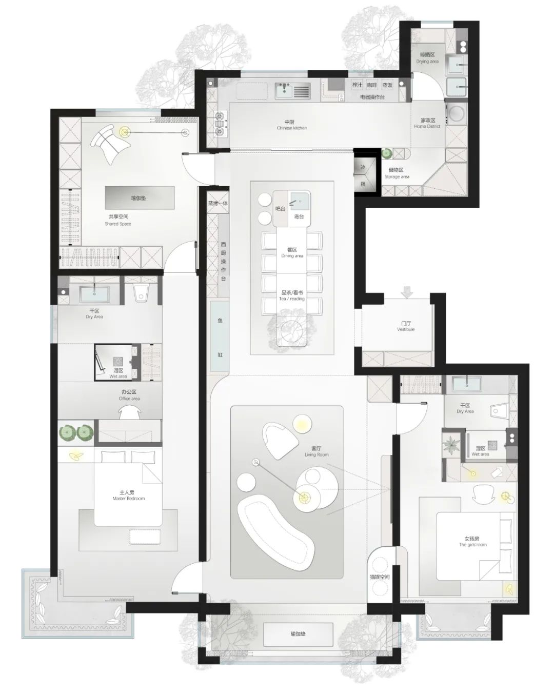 默弘设计出品 | 200㎡大平层，精致生活的范本-47