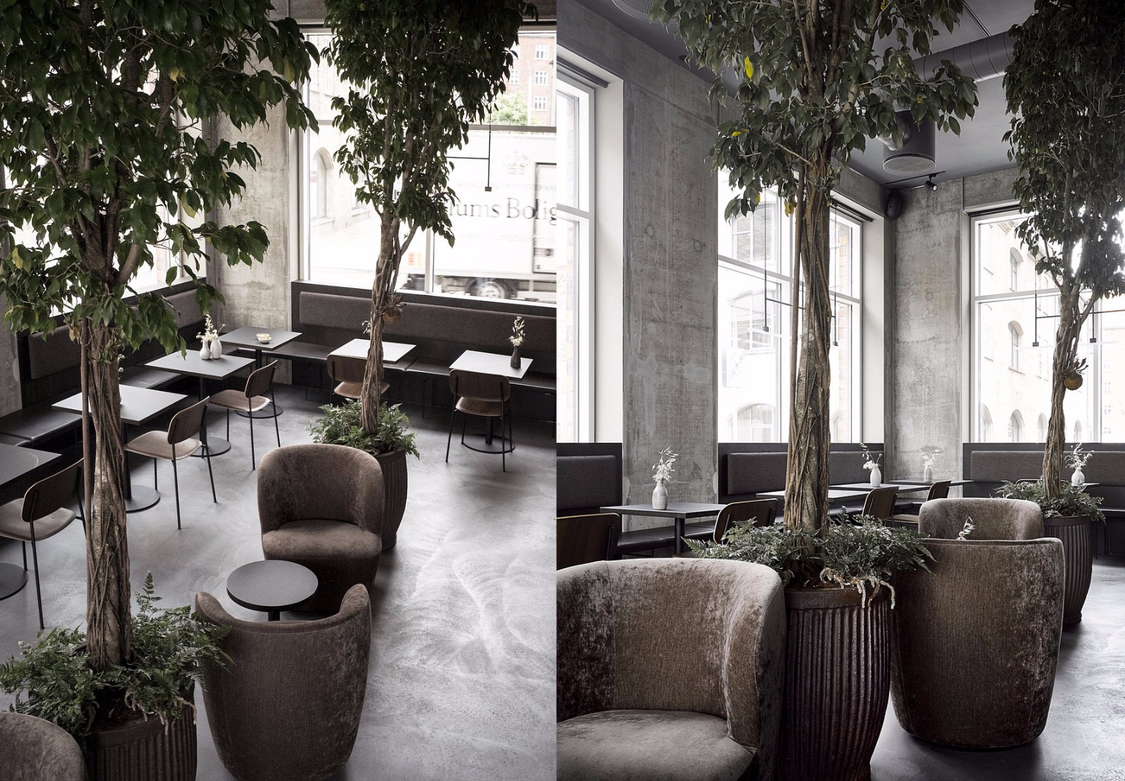 哥本哈根餐厅设计：工业与绿植的对比-0