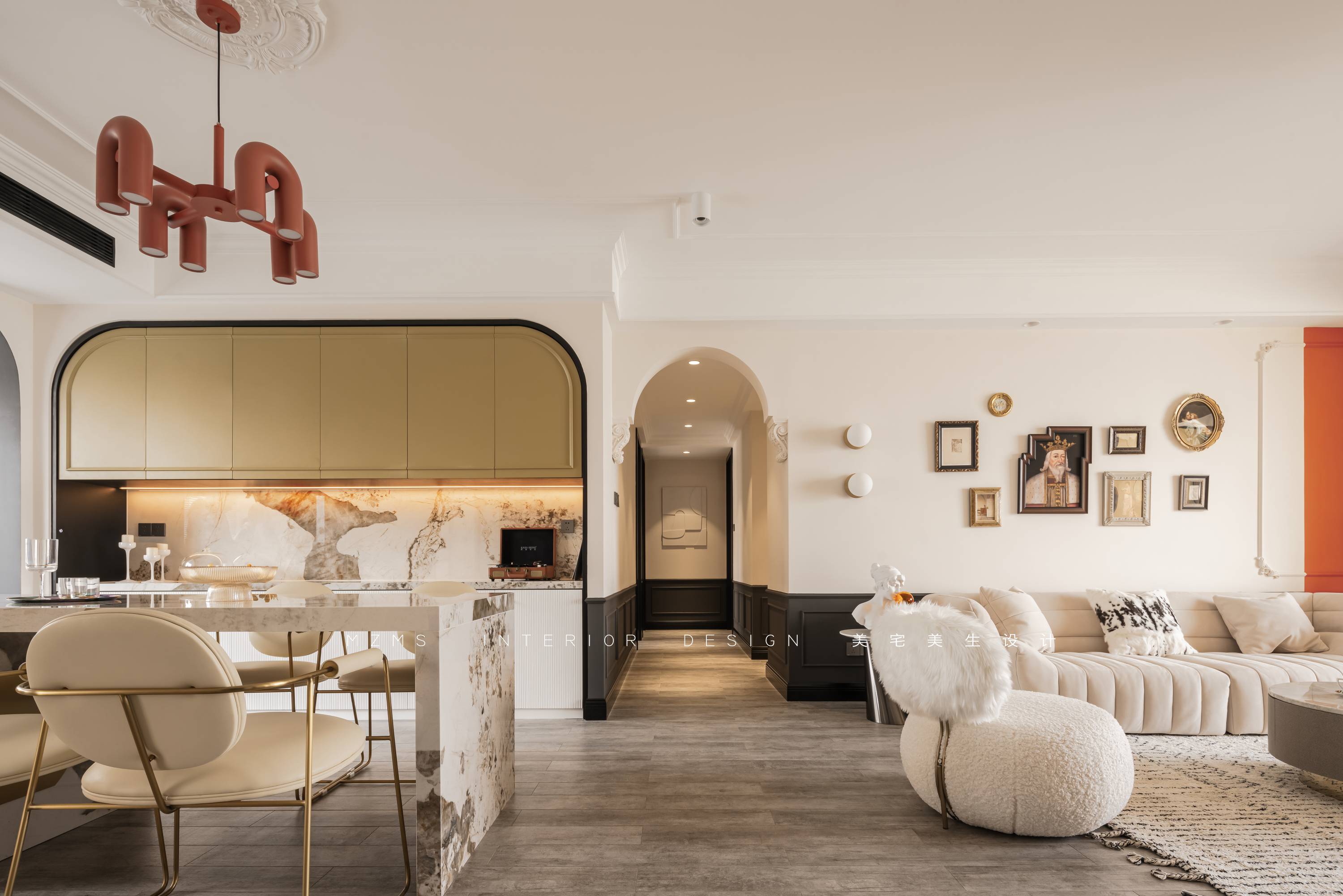 轻奢法式湖景大宅丨美宅·美生设计-31