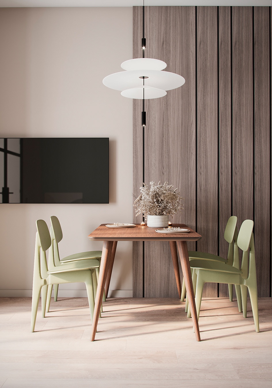 原木与绿色 打造出既清新又舒适空间-0