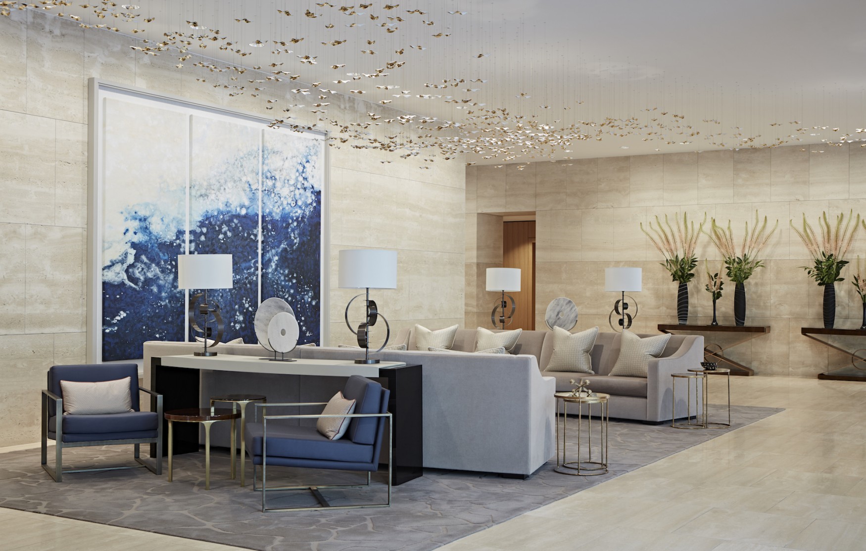 TH现代奢华时尚样板房室内装饰设计图片资料软装设计意向方案素材-6-3