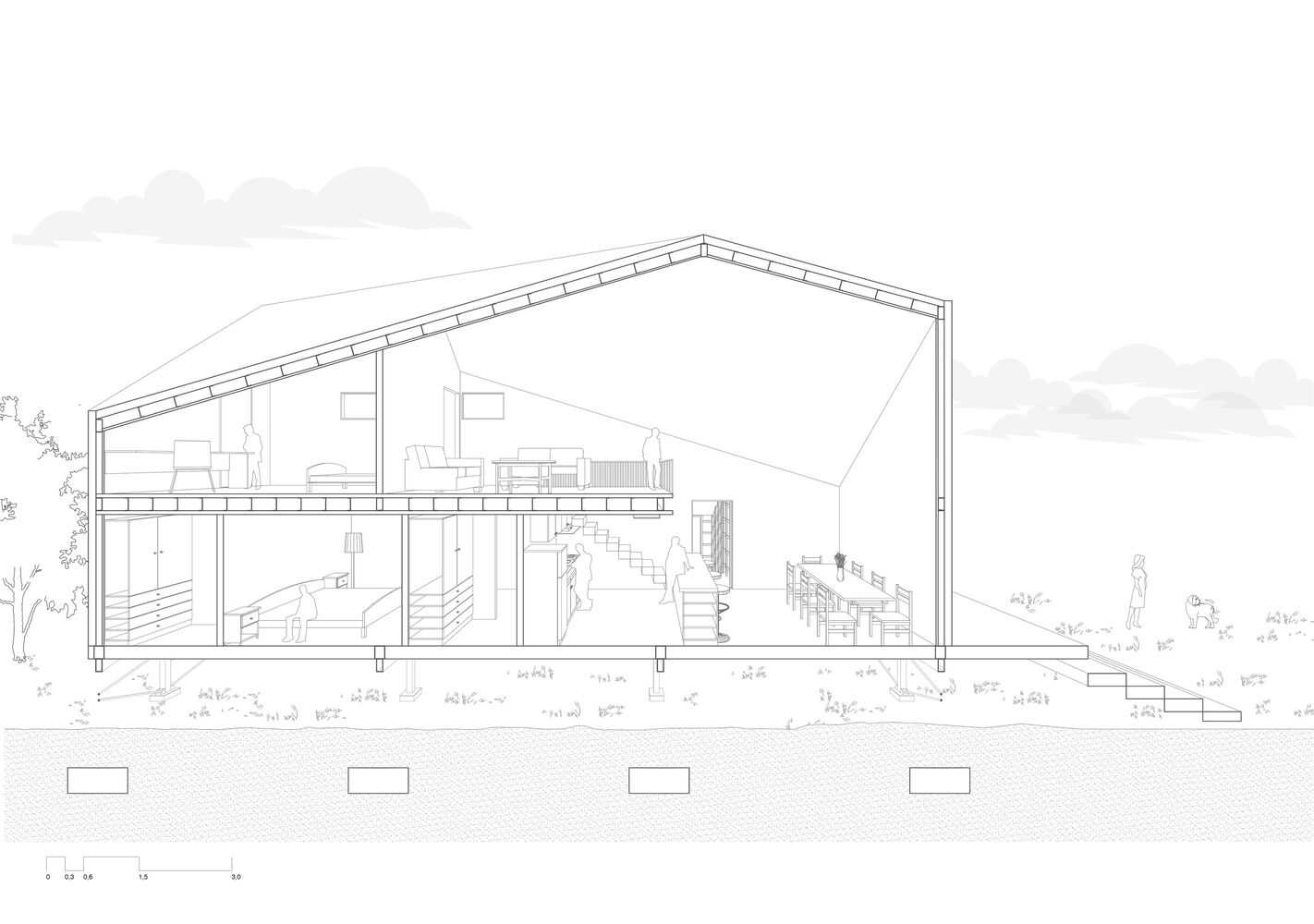 智利 Puerto Varas 的斜脊别墅丨Estudio Diagonal-17