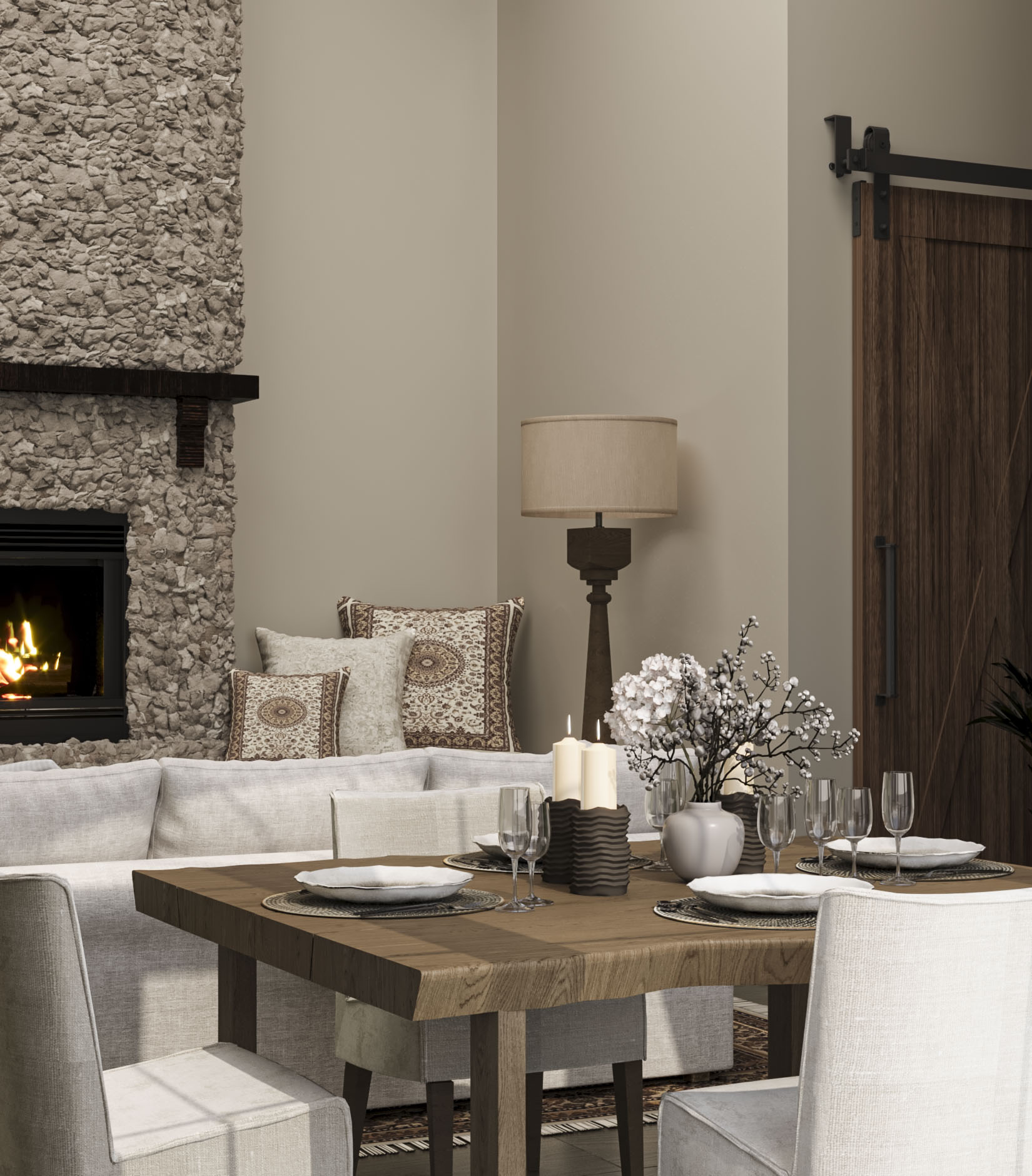 Hotel Cottage Livingroom Design-5