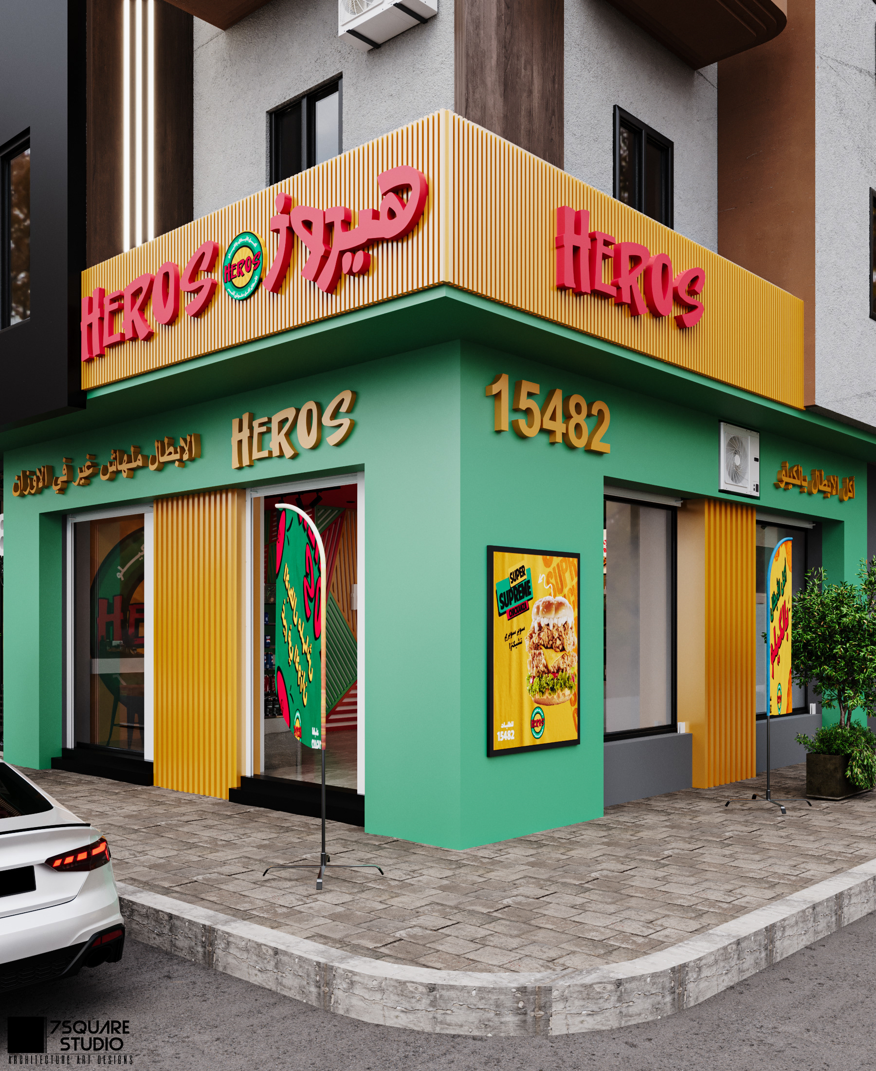 HEROS RESTAURANT 室内设计丨埃及开罗丨7 SQUARE STUDIO-22