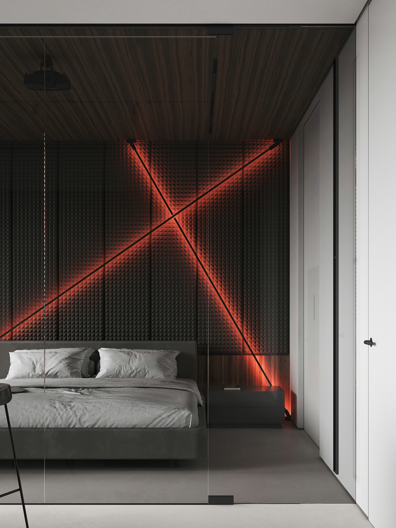 92㎡高级黑+红色 冬季飞舞的色彩-9