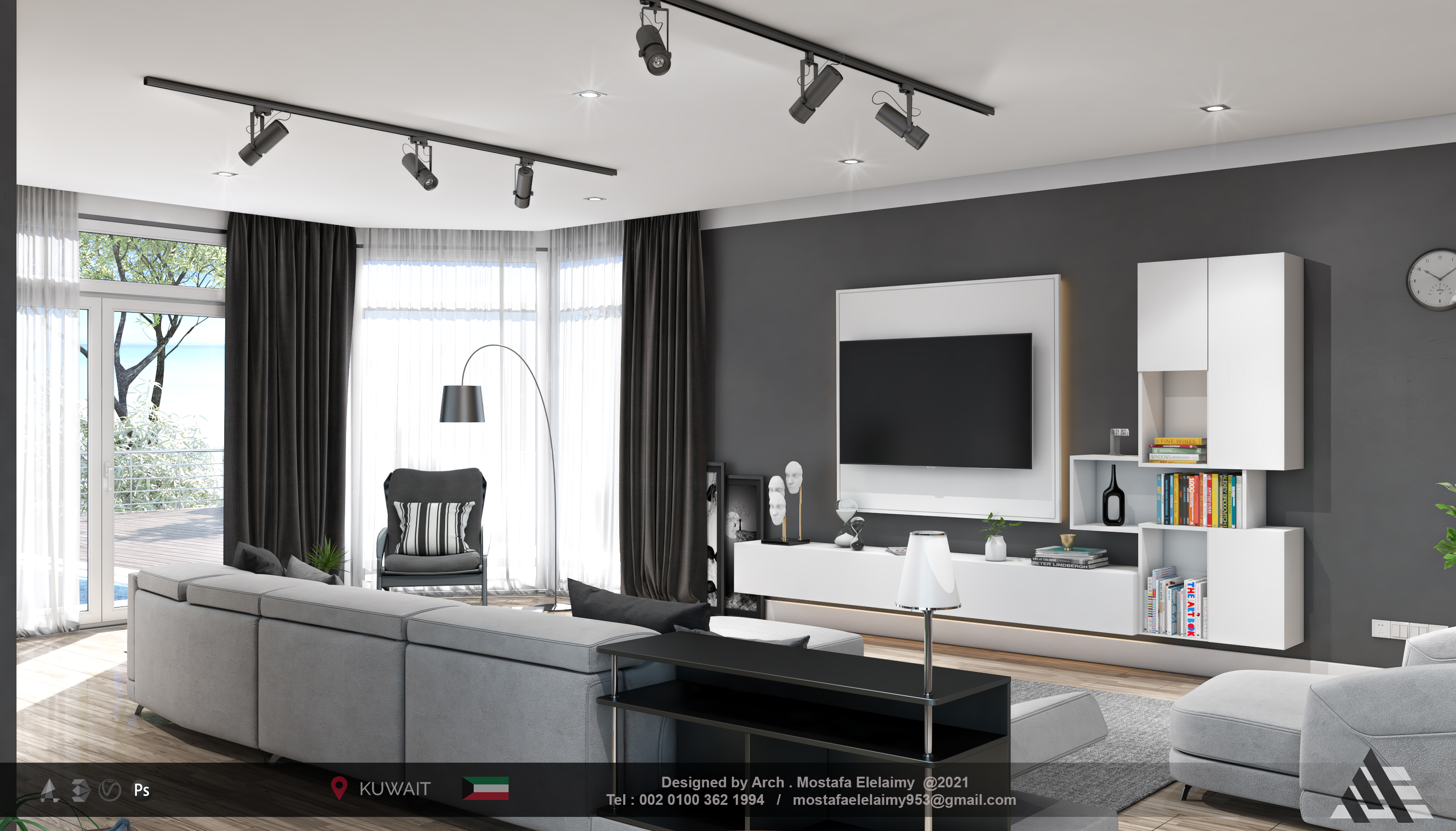 现代客厅科威特 02丨Arch. MOSTAFA ELELAIMY-6