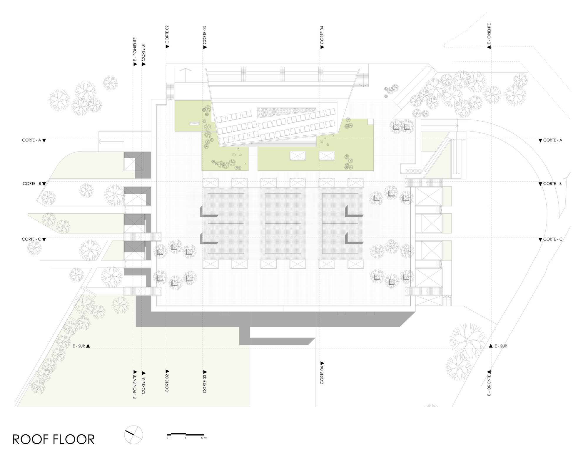 智利森林中的圣乔治学院体育馆-52