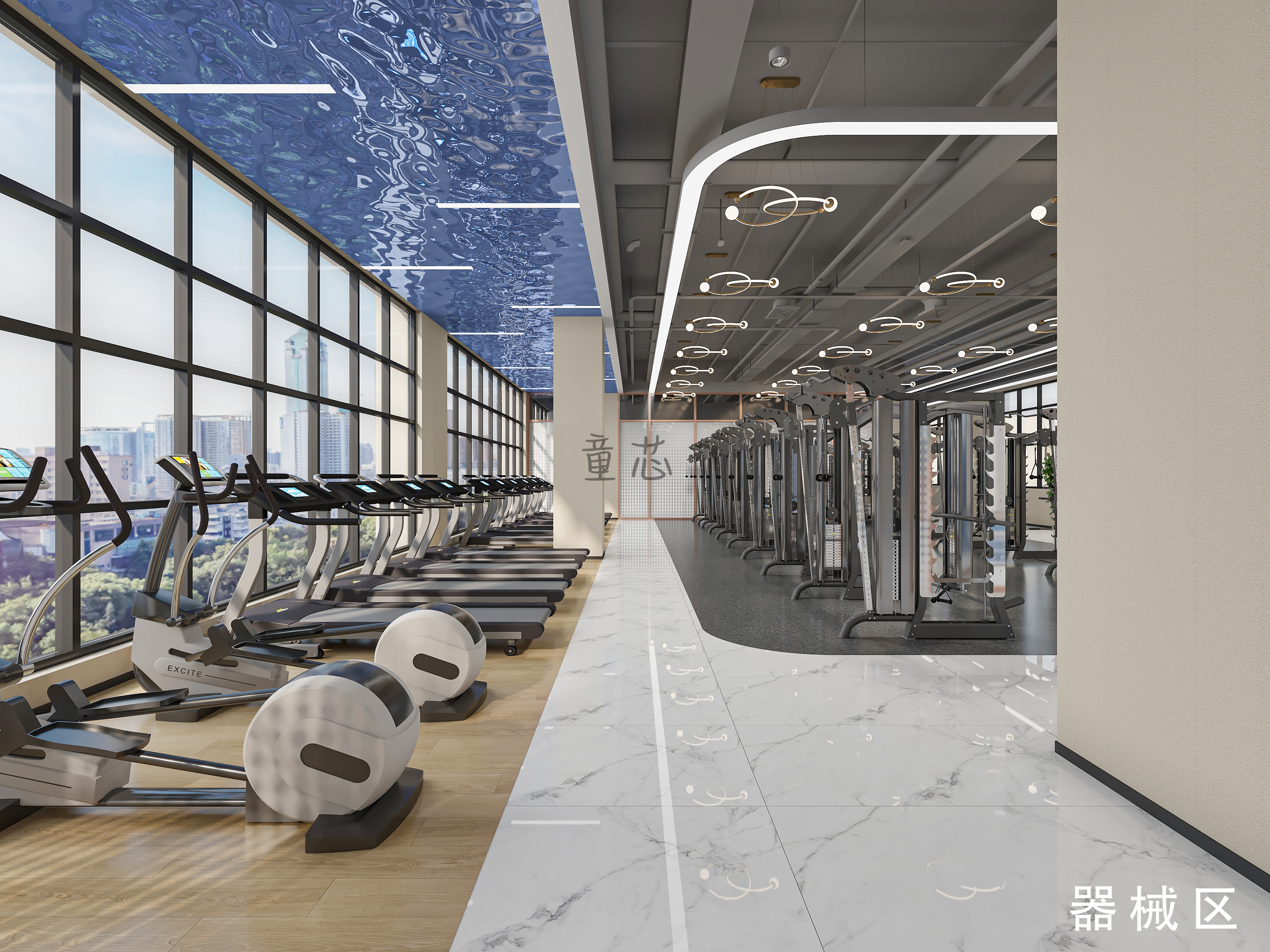 游泳池健身效果图-3