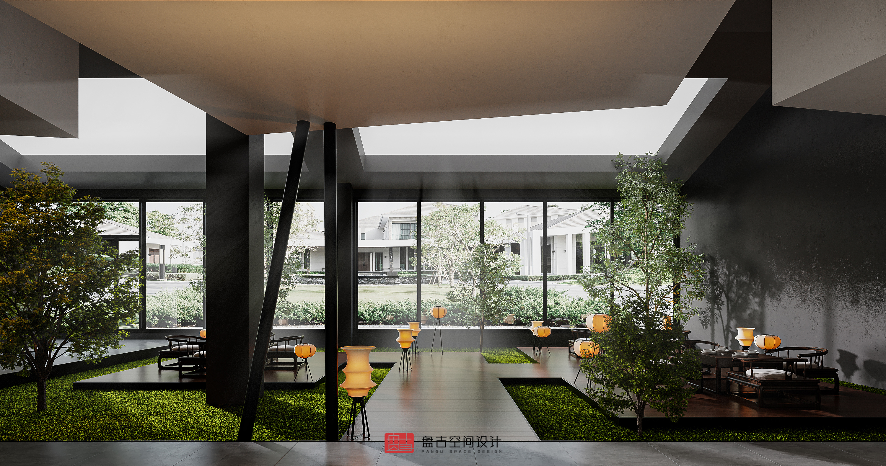 城市建筑里的花园餐厅丨盘古空间设计-15