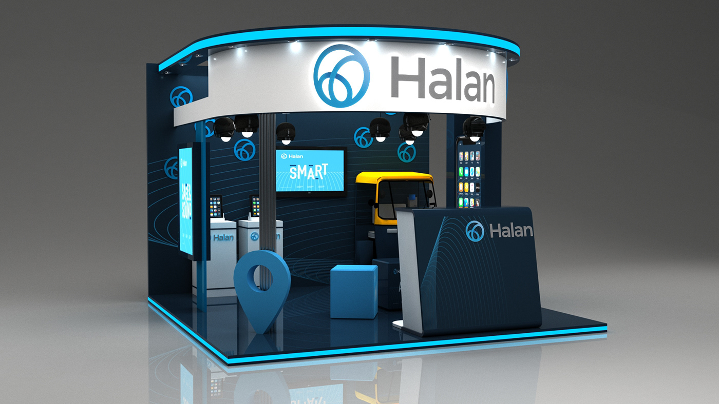 2021 Halan Booth 现代展示空间设计-0