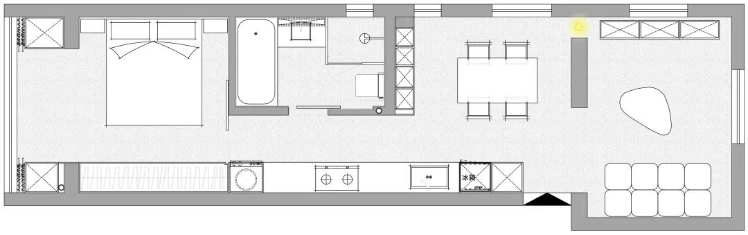 上海小伙45㎡一字户型爆改丨中国上海丨凤凰空间-10