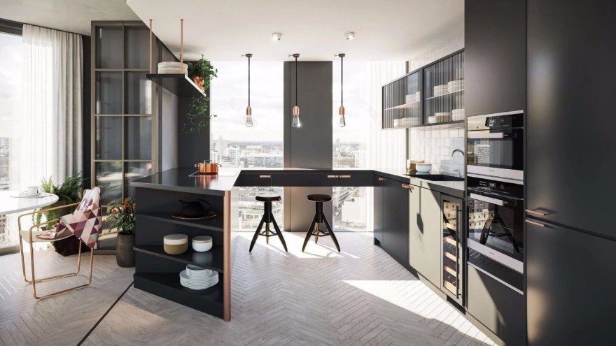 高级黑样板房,原来这样精致,一室一厅卖800万-32