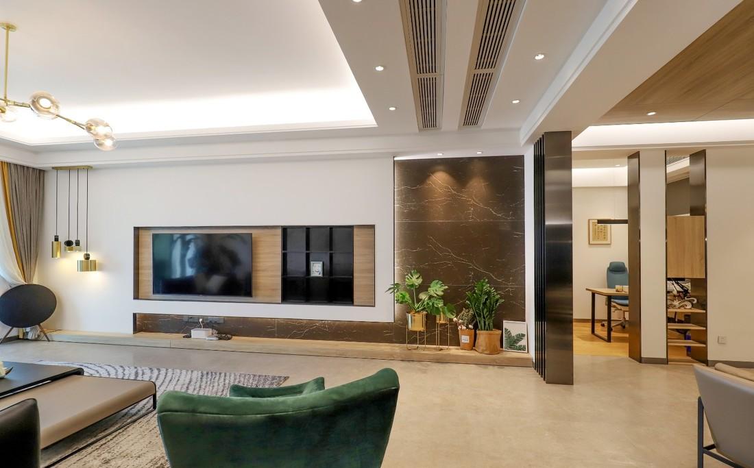 广州轻奢北欧风大户型设计,多元素空间利用-5