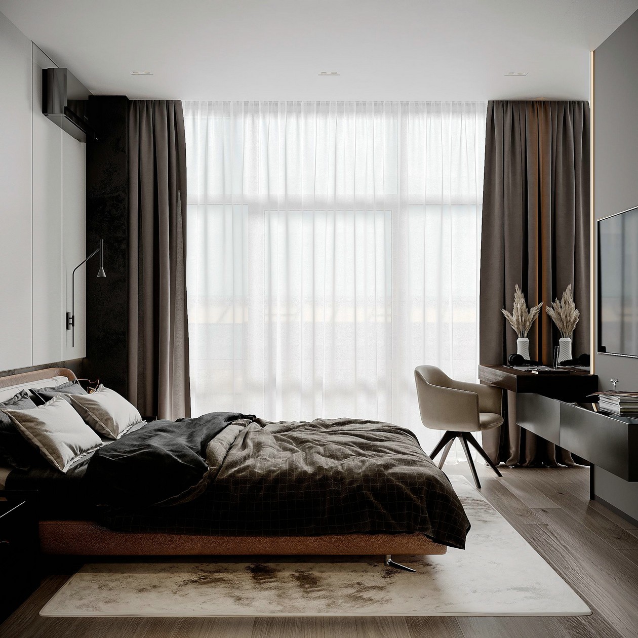 现代深色公寓 质感简约！-17