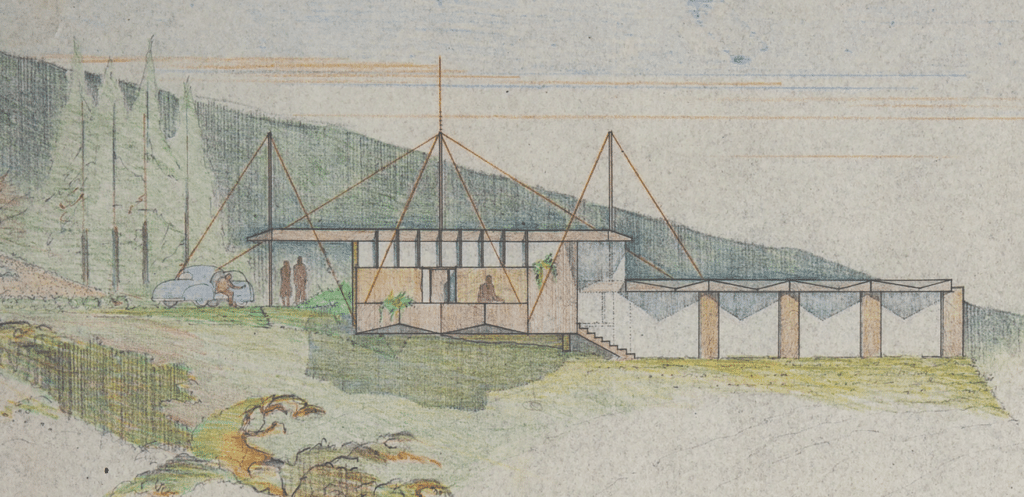 Edgar Ewing住宅及工作室方案丨美国洛杉矶丨John Lautner-15