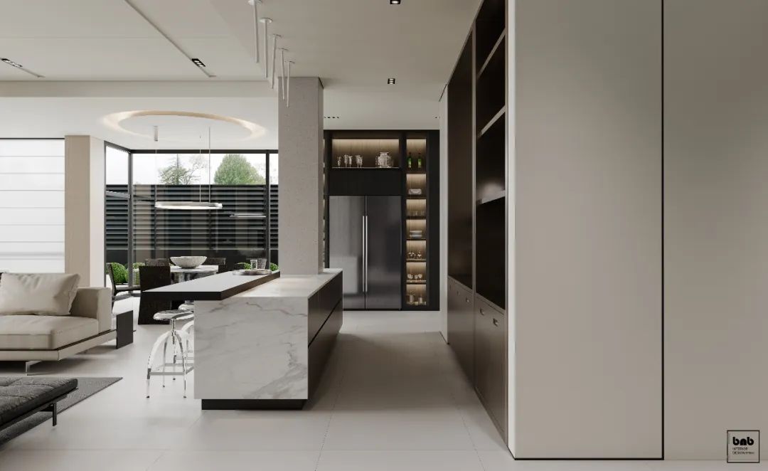 当代别墅空间设计丨本白设计-25