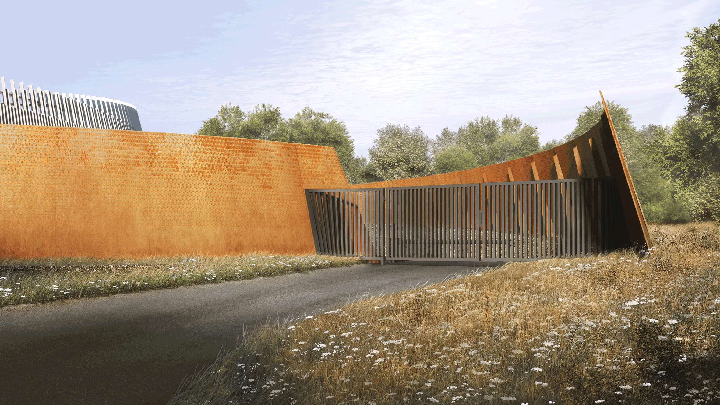 英国 Grimshaw 建筑事务所为 HS2 铁路通风井设计雕塑般金属外壳-10