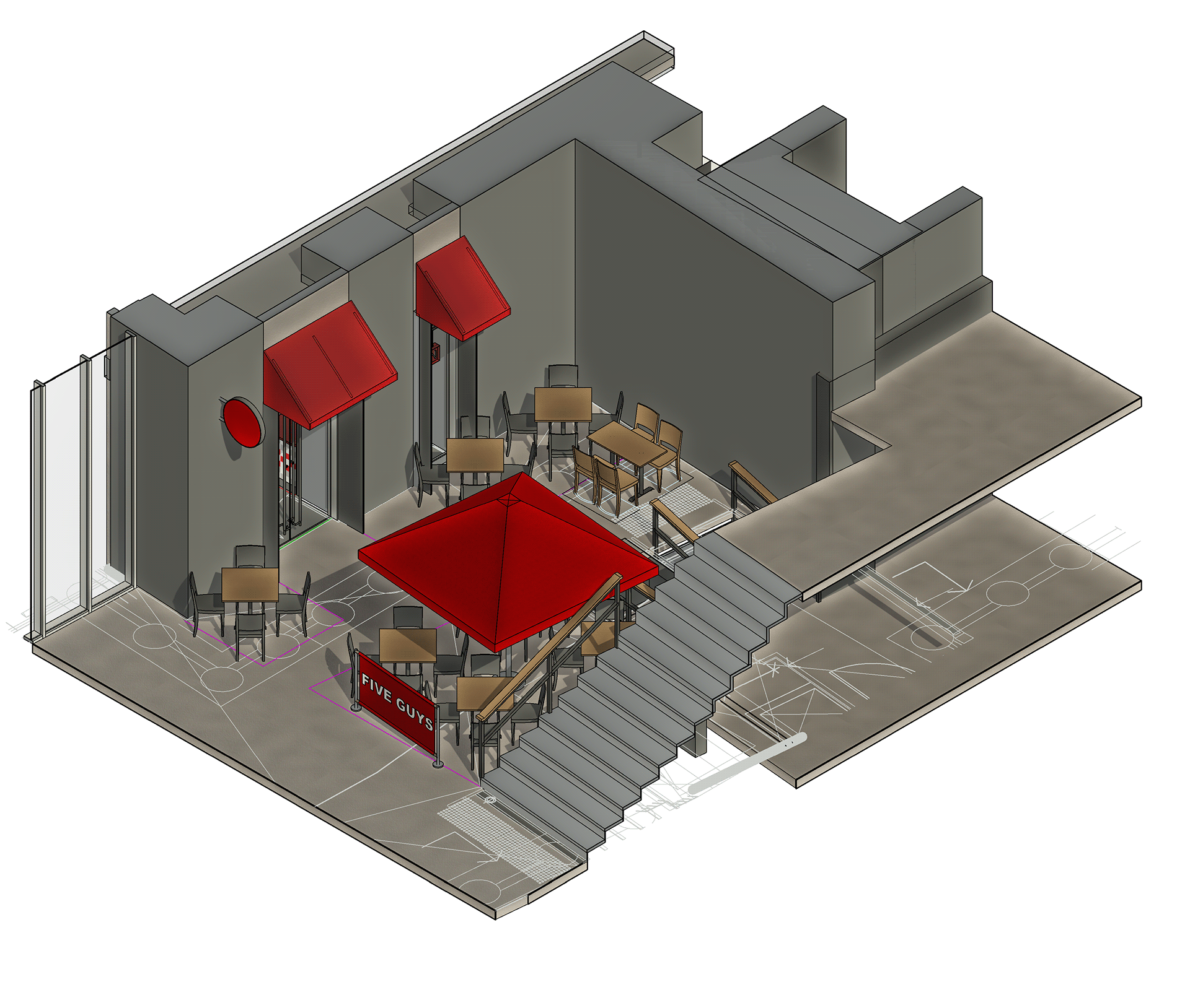 Five Guys | George Street Sydney | Restaurant Design-56