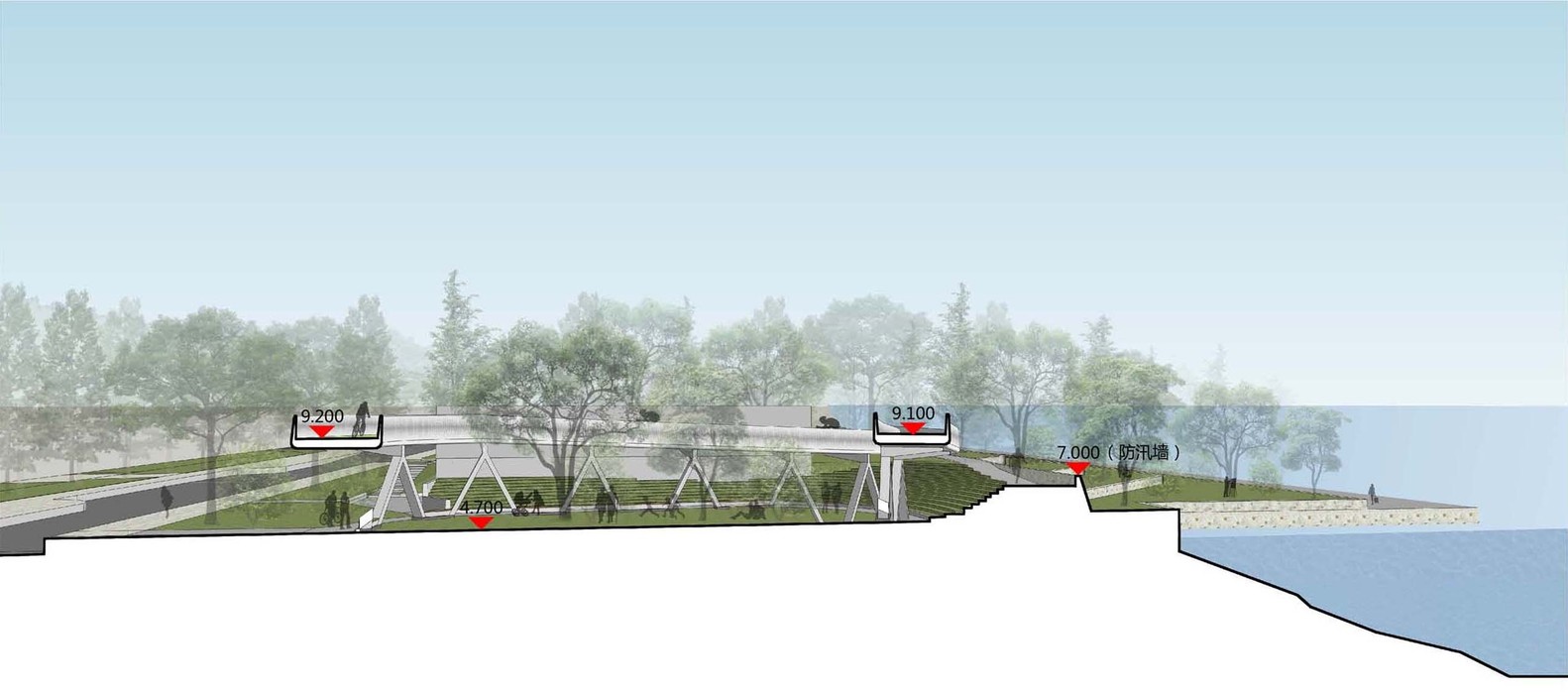 上海东岸投资集团十二桥之上海泰同轮渡站人行天桥-57