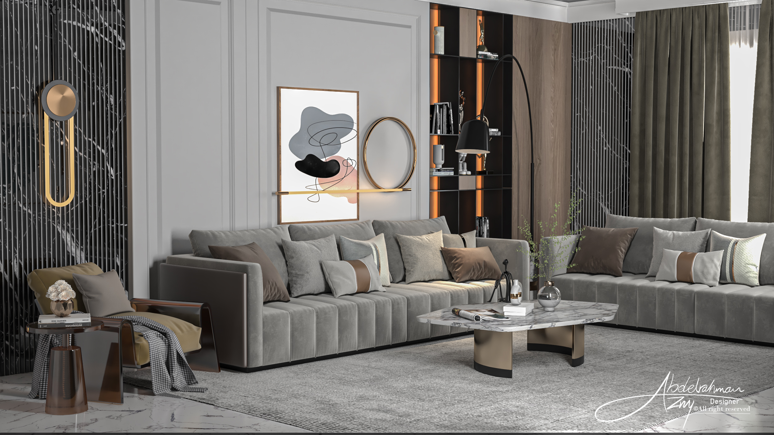 沙特阿拉伯某住宅室内设计丨Abdelrahman Azmy-10