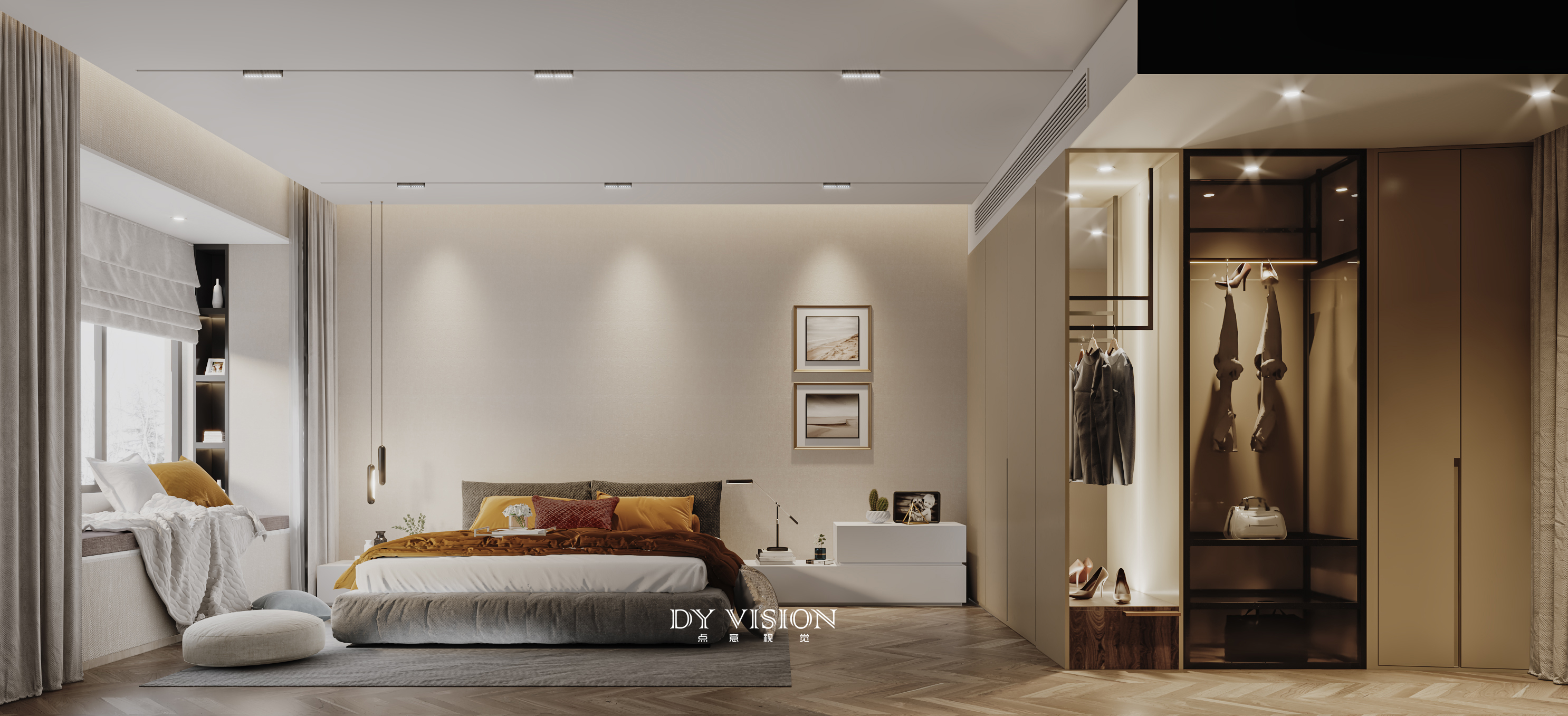 现代极简家装空间表现-14