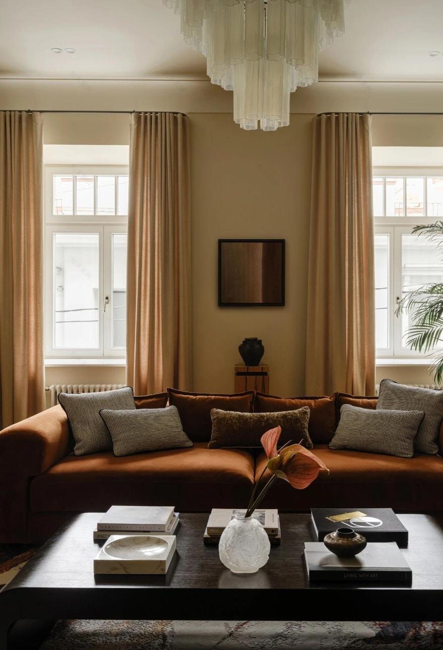 暖色调的优雅公寓丨俄罗斯莫斯科丨Vera Lemeshko-9