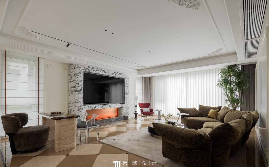 西安曲江紫汀苑私宅设计丨中国西安丨集韵设计-1