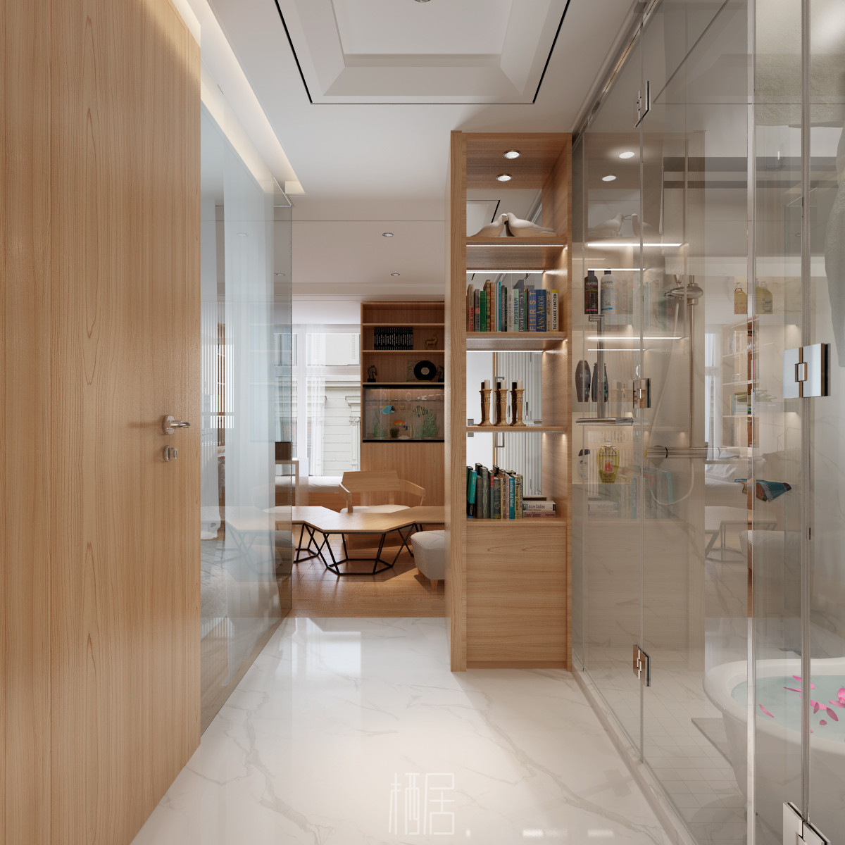 小户型逆袭 | 48 平米一居室变身三室三厅三卫一厨设计-42