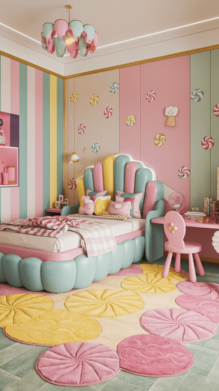 “Candyland”主题女孩房设计-33