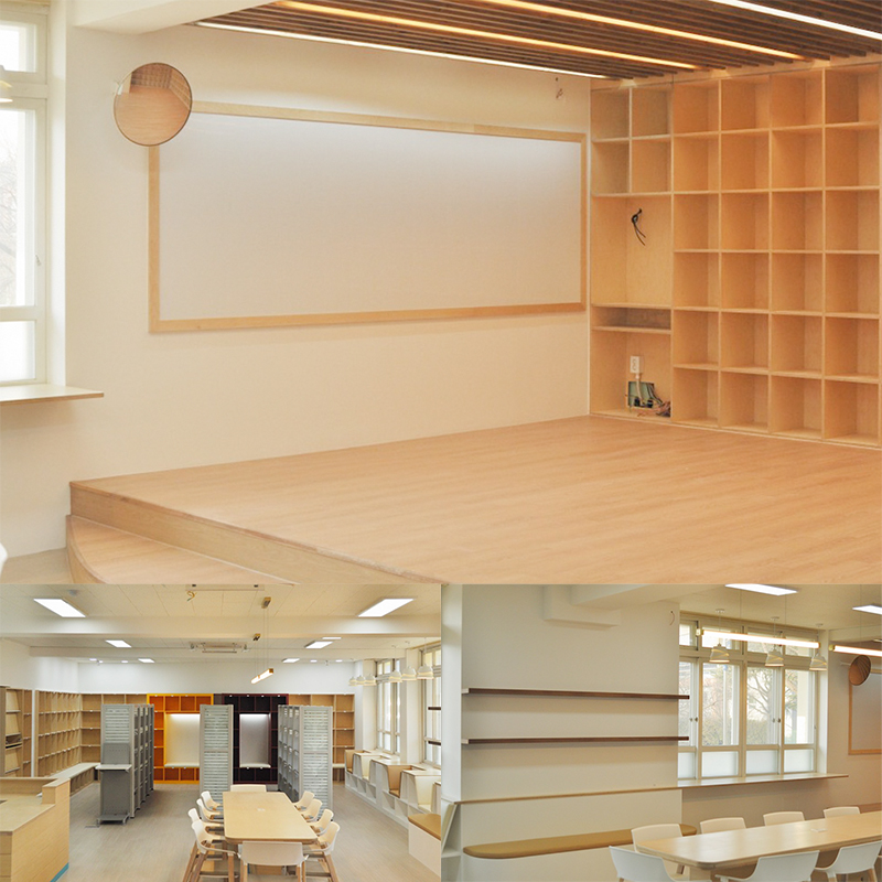 舒适氛围的木质小学校内饰设计-1