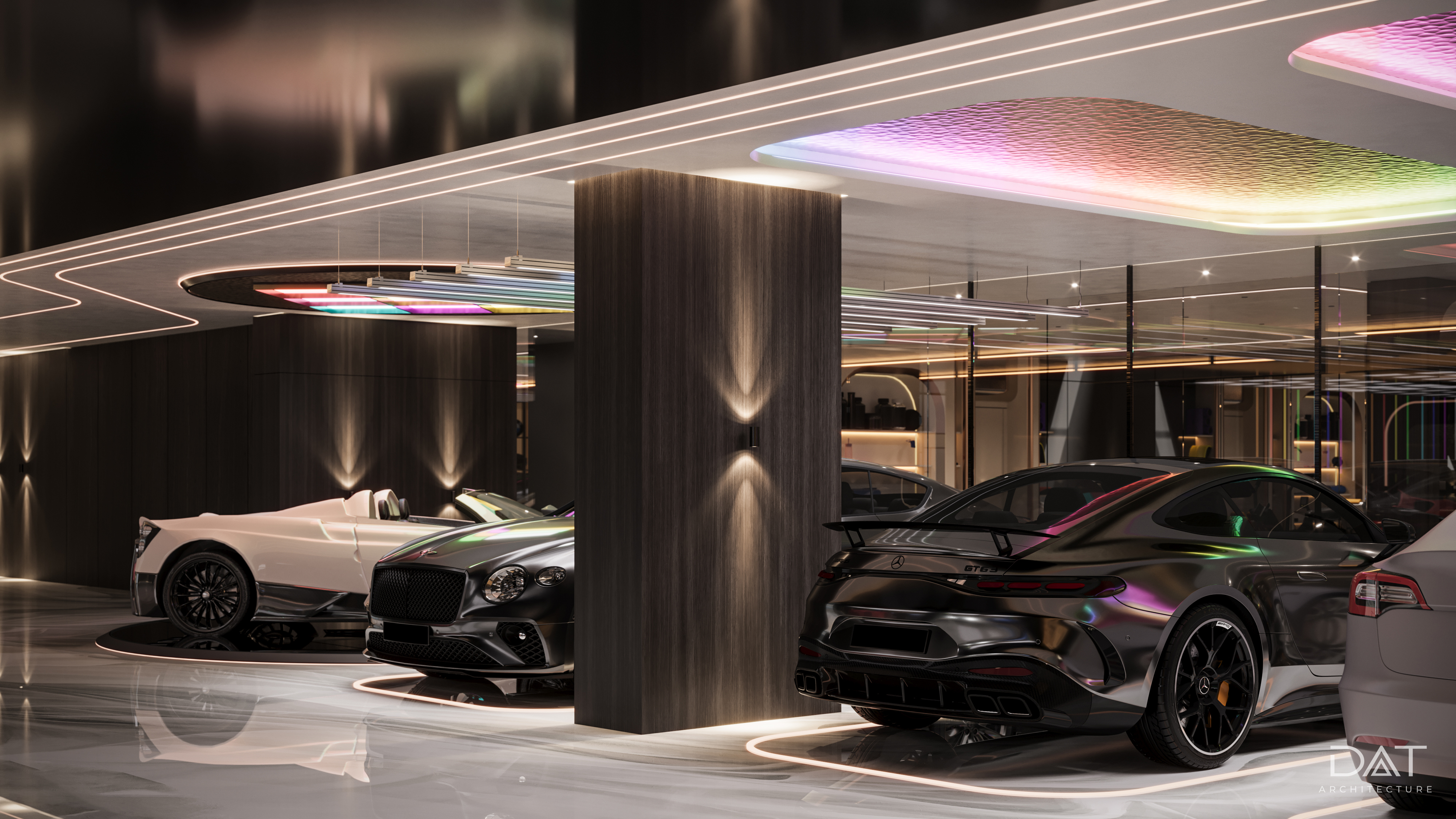 Luxury Colorful Garage 地下停车场-26