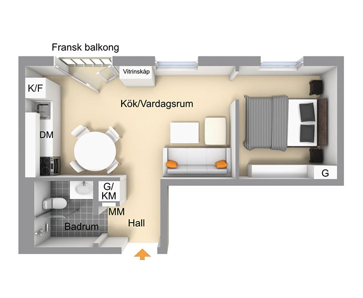 36 平米紧凑公寓，功能与浪漫兼具-16