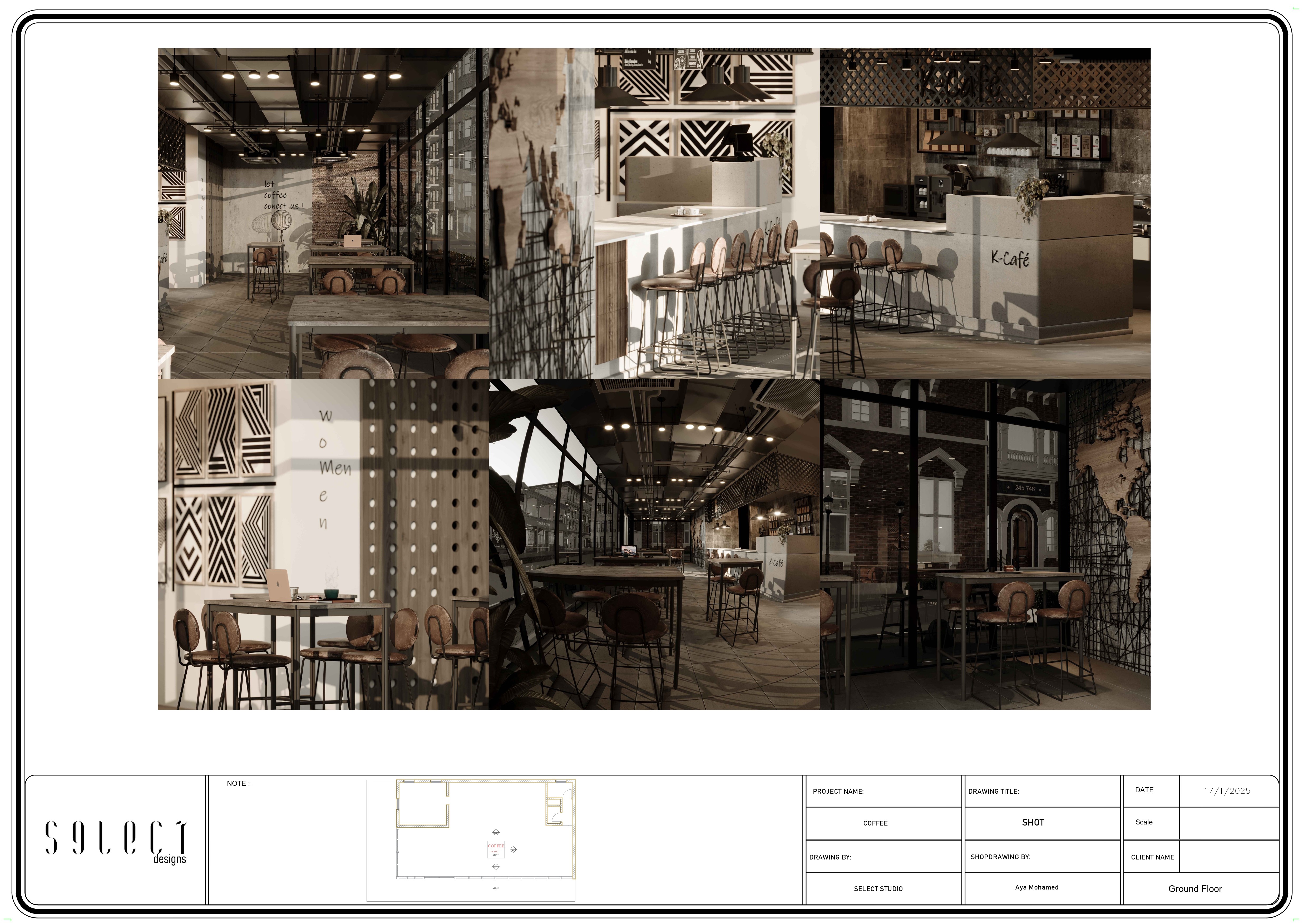 cafe working drawing project-4