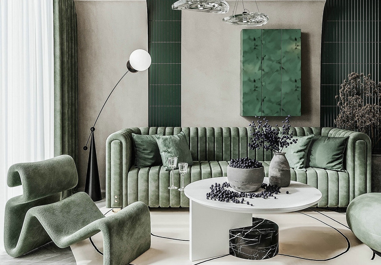 水泥灰+绿色超高颜值设计-0