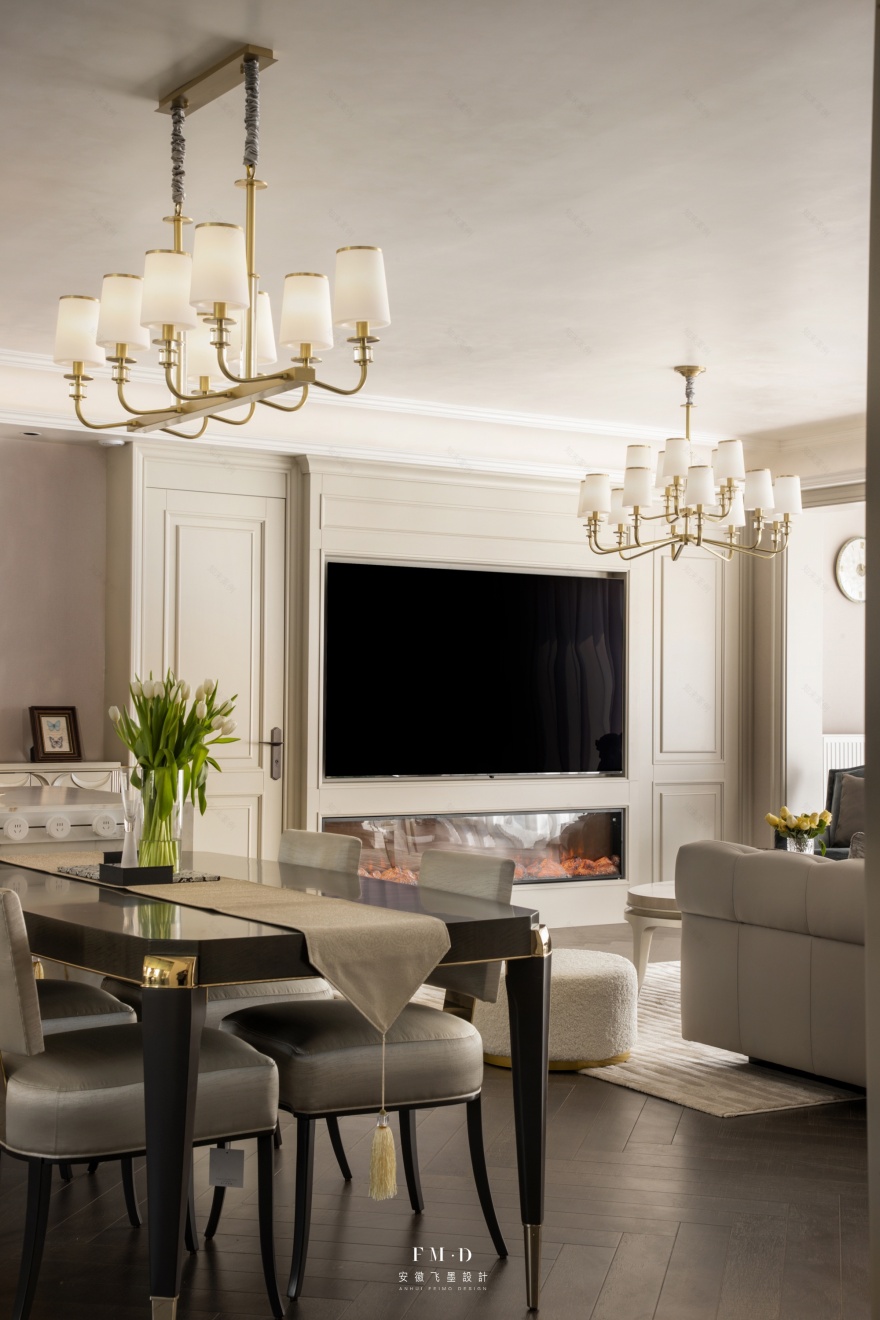170㎡大平层美式风设计丨中国合肥丨飞墨设计组-32