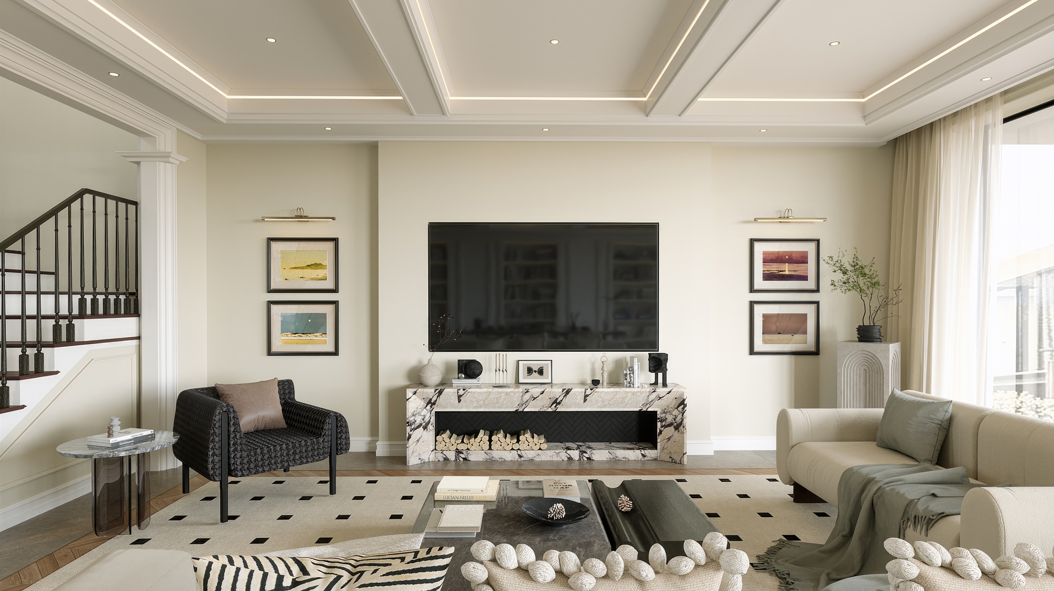 清馨美式客厅-3