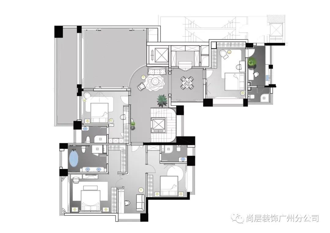 法式新奢,尚层装饰打造 568㎡御景壹号江景豪宅丨中国广州丨尚层装饰（广州分公司）-70