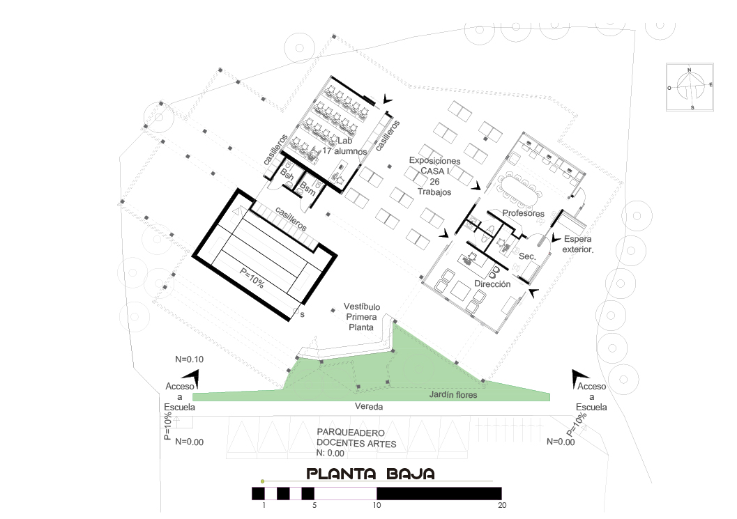 厄瓜多尔昆卡大学室内设计专业教学楼设计-61