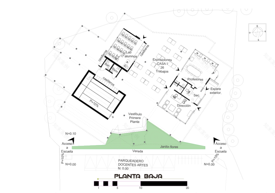 厄瓜多尔昆卡大学室内设计专业教学楼设计-61