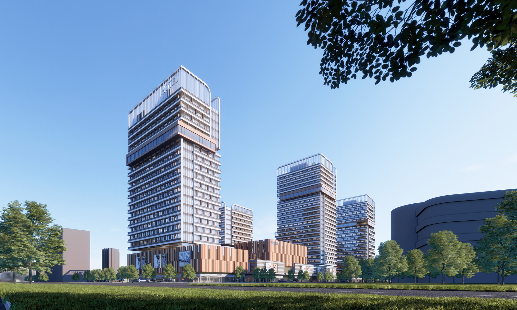 现代产业园办公楼SU模型-6