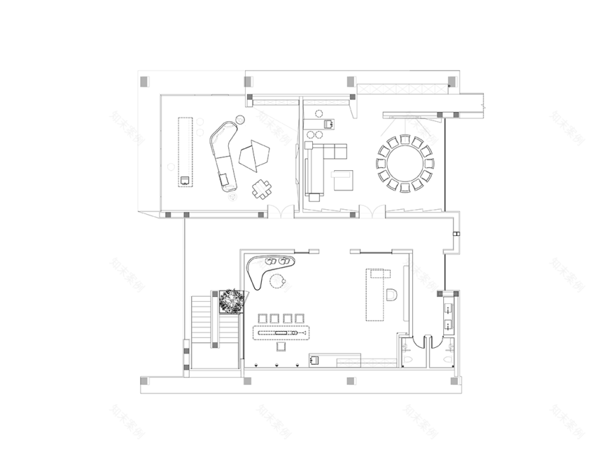简梵高岩板展厅办公楼丨ACME 木及设计-219