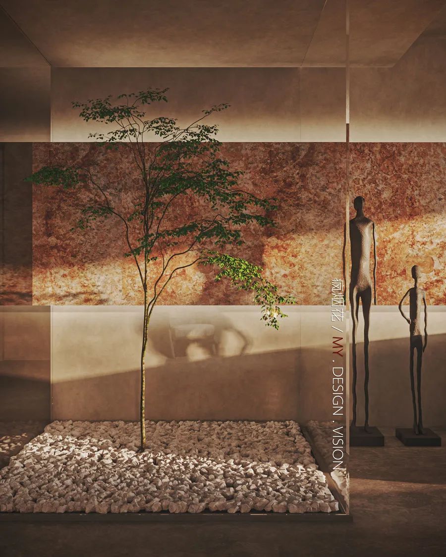 作品欣赏 | 侘寂风客厅，用光影制造仪式感！-12