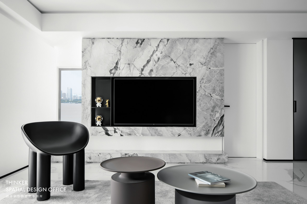 诗享家设计 | 140㎡高级灰现代简约住宅,生活不寻常-34