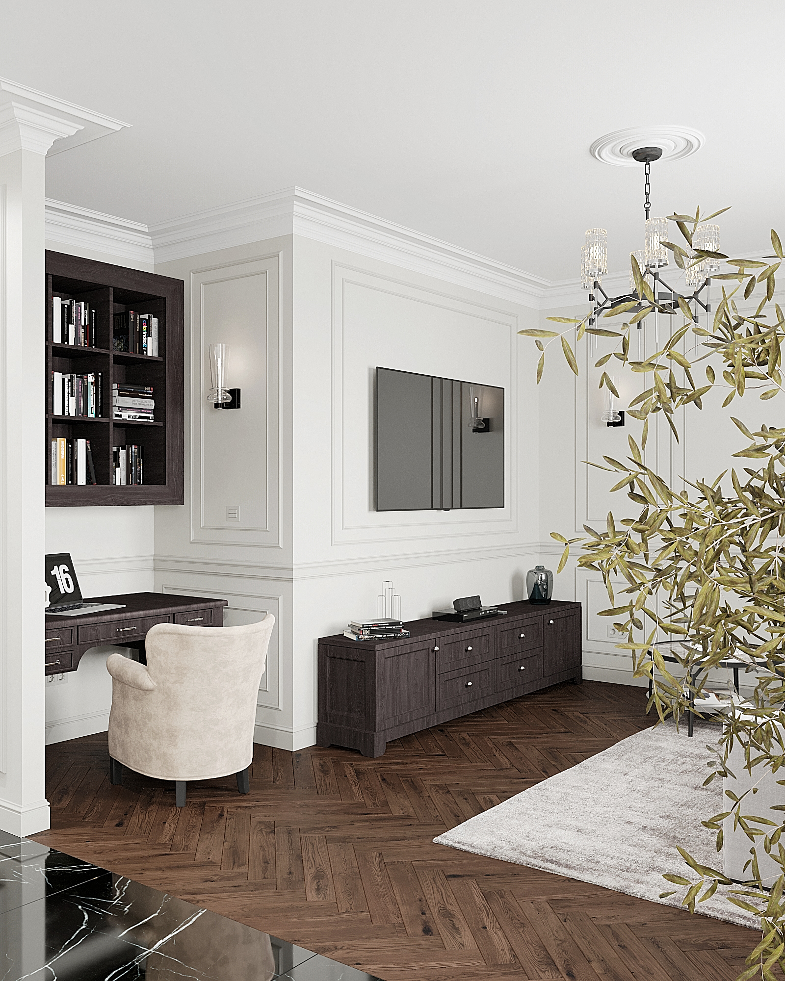 Kitchen living room visualization-4