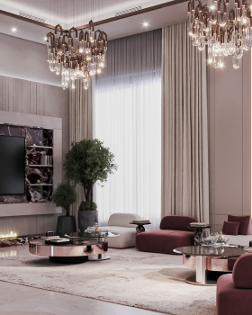 Kuwait Private Villa - Experimenting with colors