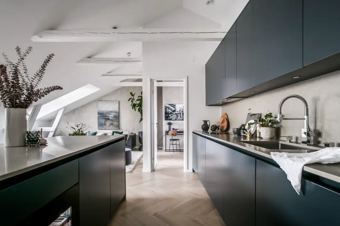 斯德哥尔摩独特 75m2 公寓，古老建筑中的现代温馨家园-6